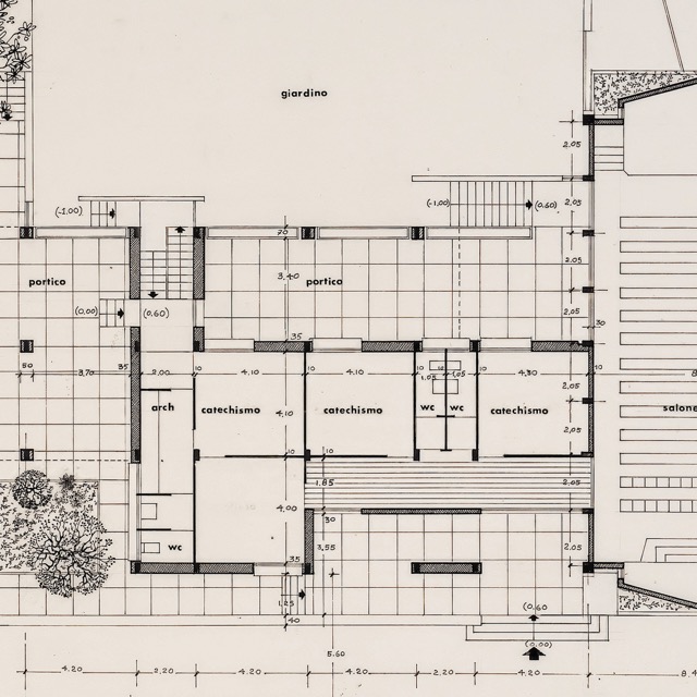 Progetto di una casa canonica e locali ministero della parrocchia di S.M. Assunta e studi per una chiesa a Trivigliano (Frosinone)