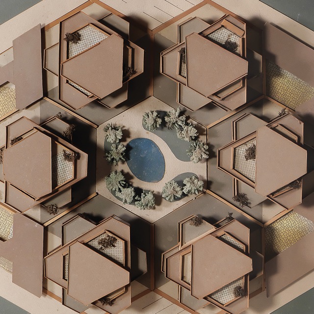 Modelli tridimensionali di studi di complessi residenziali 